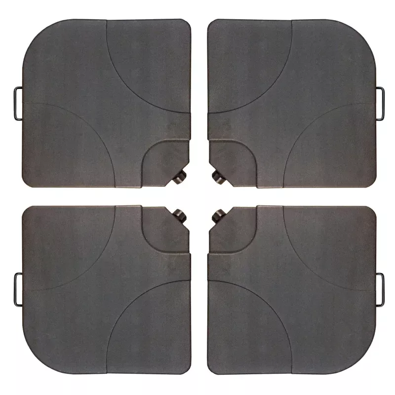 (4) 35-lb Resin Umbrella Base Weights in Black