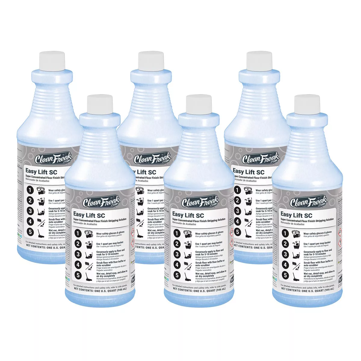 ‘Easy Lift SC’ Super Concentrated Floor Stripping Solution (32 oz Bottles) – Case of 6