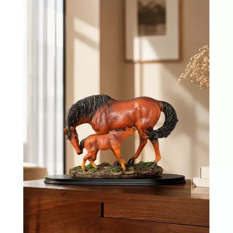 ‘Equine Nurturing’ A Horse Feeding Figurine