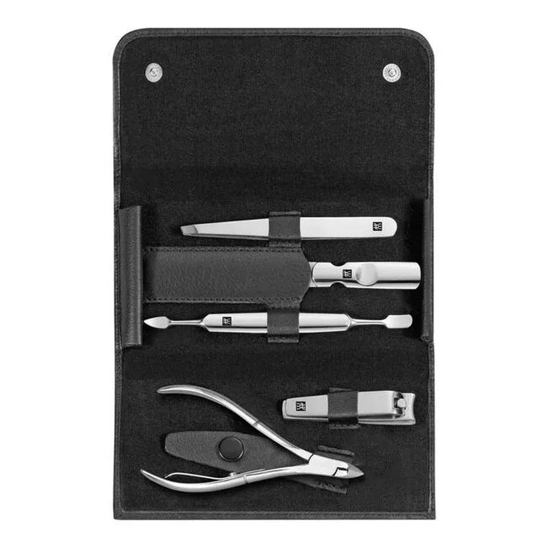 ZWILLING Beauty Classic 6-pc Black Leather Case Set