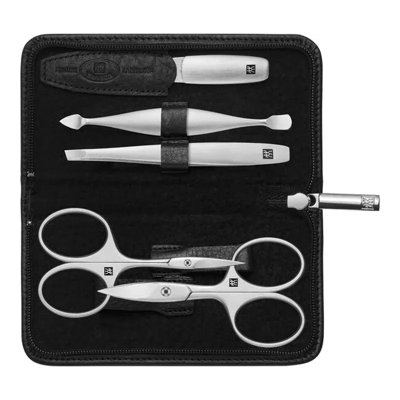 ZWILLING Beauty Premium 6-pc Black Leather Case Black Set